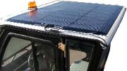 Solar panel on canopy of XRT 900 IQ Plus